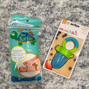 Munchkin Blue and Green Fresh Feeder with Tee Tee Turtle Protectors